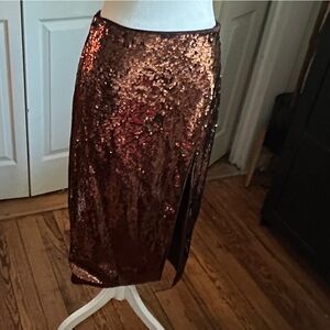 Elegant Sequin Brown Dress
